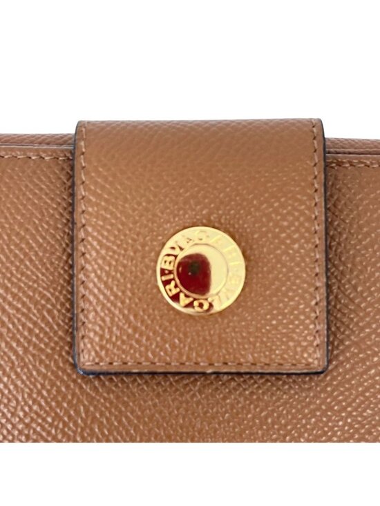 Bvlgari Brown Bifold Classic Snap Wallet Authentic | eBay Bvlgari Classico Double Snap Leather Bifold Wallet Compact Brown Pre Owned